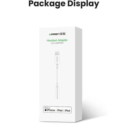 UGREEN 30759 iPhone 8-pin to 3.5mm Headphone Adapter