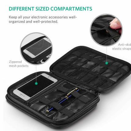 UGREEN 50147 Double Layer Electronic Accessories Organiser Travel Bag