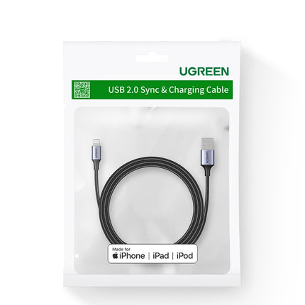 UGREEN 60158 USB-A to 8-pin iPhone Charging Cable 2M Black