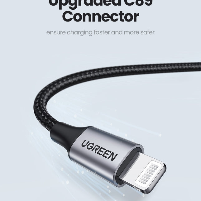 UGREEN 60163 USB-A to 8-pin iPhone Charging Cable 2M Silver