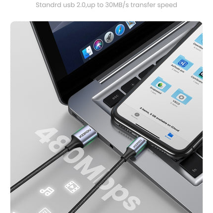 UGREEN 60163 USB-A to 8-pin iPhone Charging Cable 2M Silver