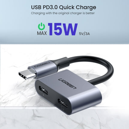 UGREEN 60165 USB-C to Dual USB-C Adapter