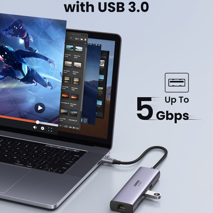 UGREEN 60515 USB-C to HDMI/Ethernet Adapter with Card Reader