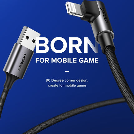 UGREEN 60521 USB-A to 8-pin 90 Degree Angel Cable 1M
