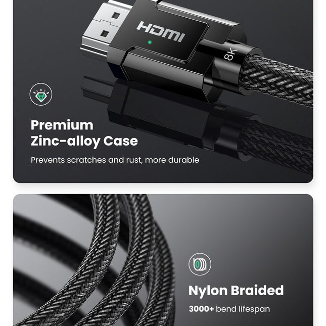 UGREEN 70321 8K HDMI 2.1 Male to Male Cable 2M