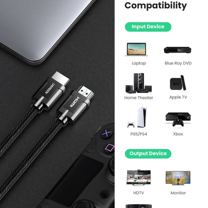 UGREEN 70321 8K HDMI 2.1 Male to Male Cable 2M