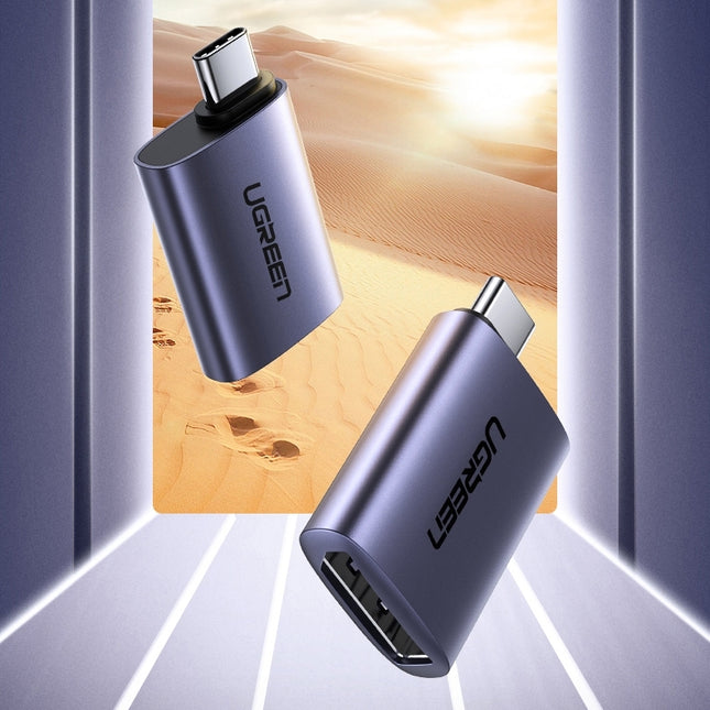 UGREEN 70451 USB-C Male to DP Female Adapter Aluminium Case 4K/2K 60Hz (Dark Gray)