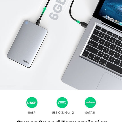 UGREEN 70498 USB C 2.5" Hard Drive Enclosure