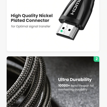 UGREEN 80401 8K Ultra HD HDMI 2.1 Cable 1M