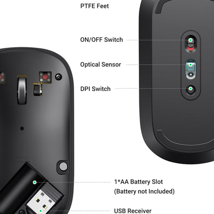 UGREEN 90372 Slim 2.4G Wireless Mouse