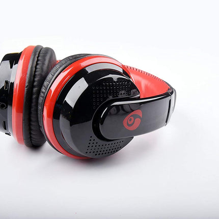 OVLENG MX666 Wireless Bluetooth Music Headphones with Mic Noise Canceling - Red