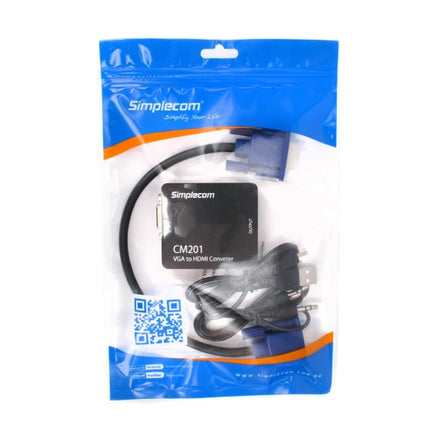Simplecom CM201 Full HD 1080p VGA to HDMI Converter with Audio