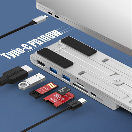 CHOETECH HUB-M43 7-in-1 USB-C Multiport Adapter with Foldable Laptop Stand