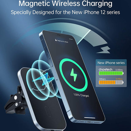 CHOETECH T200F-201 15W MagLeap Magnetic Wireless Car Charger Holder with 1M Cable