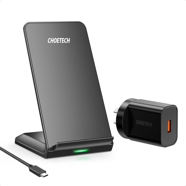 CHOETECH T524S 10W/7.5W Fast Wireless Charging Stand with AC Adapter