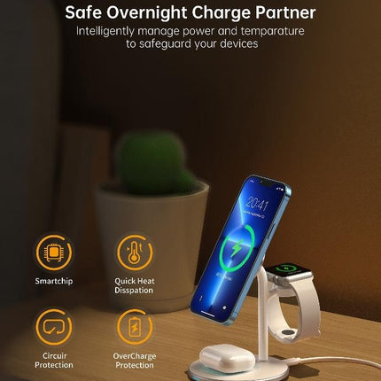 CHOETECH T585-F 3-in-1 Wireless Charging Station Dock