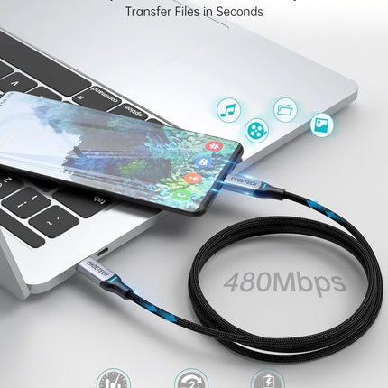 CHOETECH XCC-1002 USB-C to USB-C PD100W 5A Fast Charging Cable 1.8M