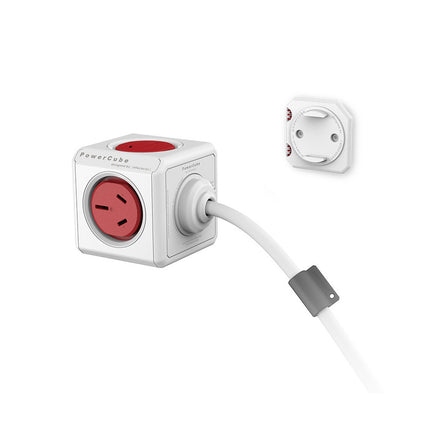 ALLOCACOC POWERCUBE Extended Boston Red 5 Outlets with 3M CABLE