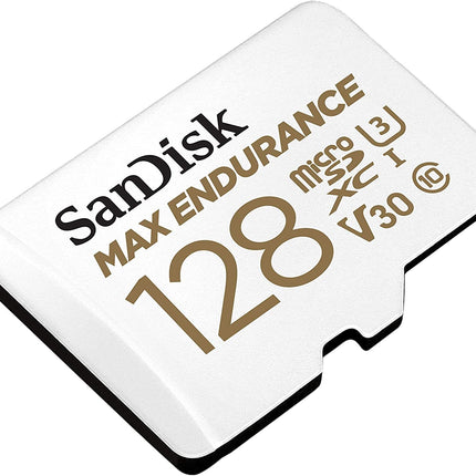Sandisk Max Endurance Microsdxc Card SQQVR 128G (60 000 HRS) UHS-I C10 U3 V30 100MB/S R 40MB/S W SD Adaptor SDSQQVR-128G-GN6IA