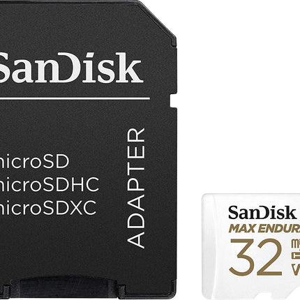 Sandisk Max Endurance Microsdhc Card SQQVR 32G (15 000 HRS) UHS-I C10 U3 V30 100MB/S R 40MB/S W SD Adaptor SDSQQVR-032G-GN6IA