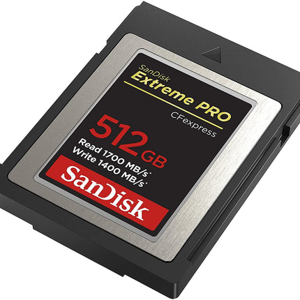 SanDisk 512GB Extreme PRO CFexpress Card Type B - SDCFE-512G-GN4NN READ 1700 MB/S WRITE 1400MB/S