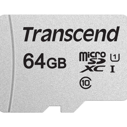 TRANSCEND TS64GUSD300S 64GB UHS-I U1 microSD w/o Adapter  (microSDHC I, C10, U1)