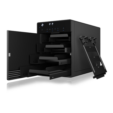ICY BOX SINGLE enclosure for 4x HDD/SSD with USB 3.1 (Gen 2) Type-C interface and fan