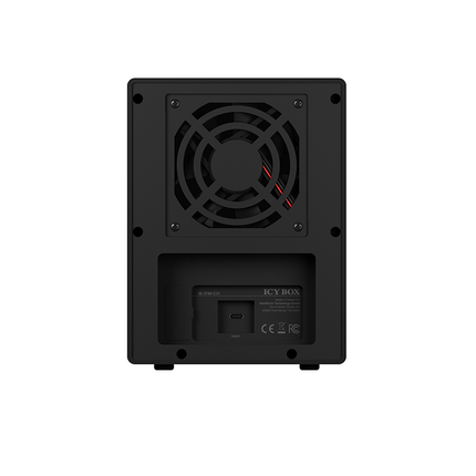 ICY BOX SINGLE enclosure for 4x HDD/SSD with USB 3.1 (Gen 2) Type-C interface and fan