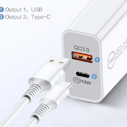 BDI 18W PD Quick Charger AU plug with USB and Type C Port  SDC-18WACB