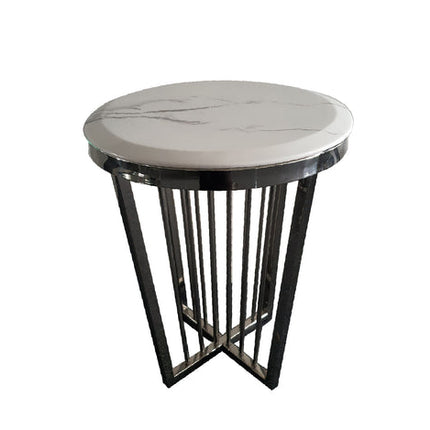 Salina Coffee Table - Marble - 45cm Black