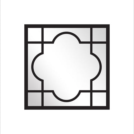 Window Style Mirror - Black Square 75cm x 75cm