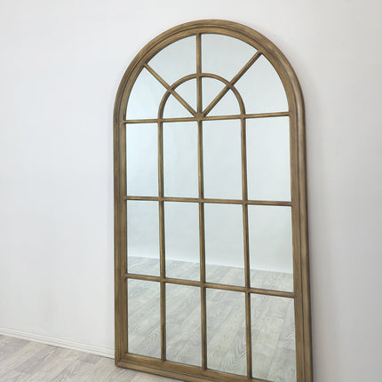 X-Large Window Style Mirror - Taupe Arch 100 CM x 180 CM