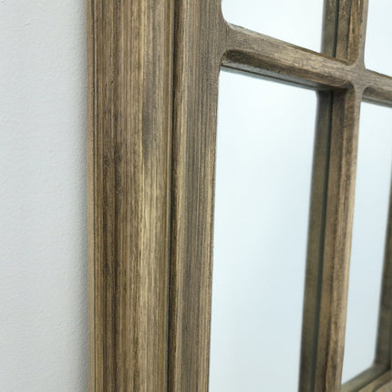 X-Large Window Style Mirror - Taupe Arch 100 CM x 180 CM