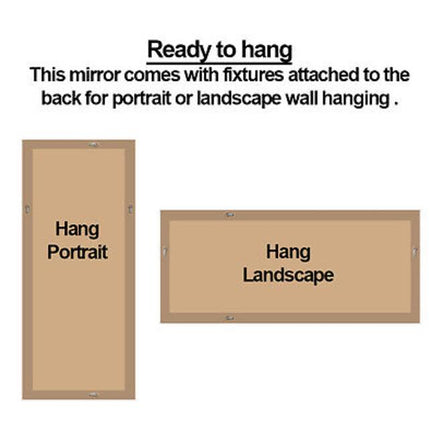 Gold Beaded Framed Mirror - X Large 190cm x 100cm