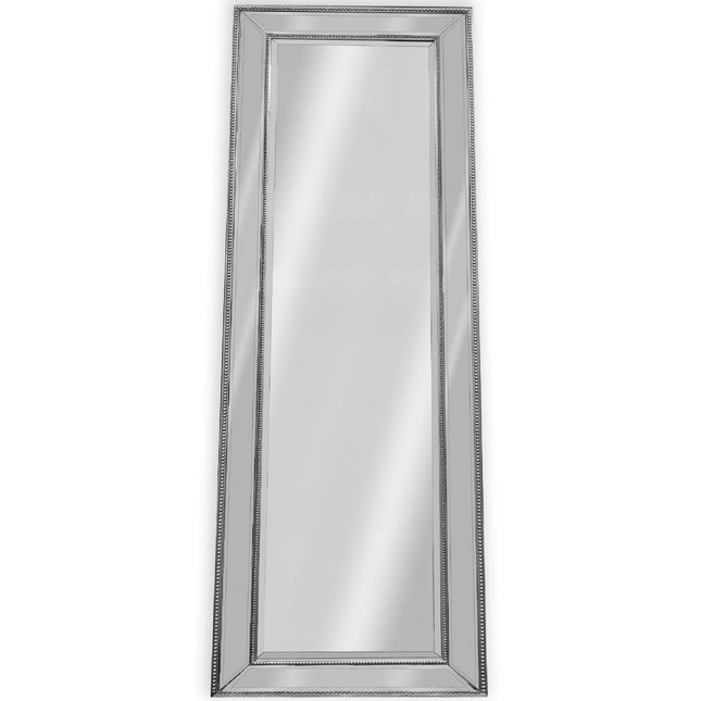 Medium Silver Beaded Framed Mirror - 70cm x 170cm