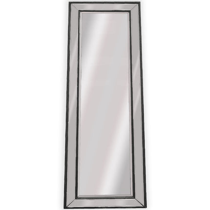 Medium Black Beaded Framed Mirror - 70cm x 170cm