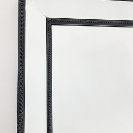 Medium Black Beaded Framed Mirror - 70cm x 170cm