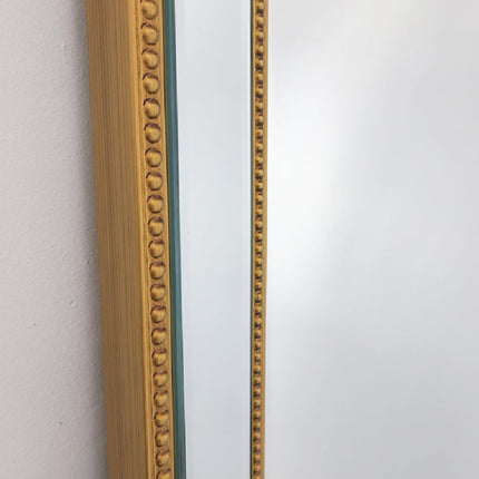 Medium Gold Beaded Framed Mirror - 70cm x 170cm