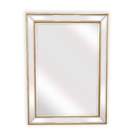 Gold Beaded Framed Mirror - Rectangle 80cm x 110cm