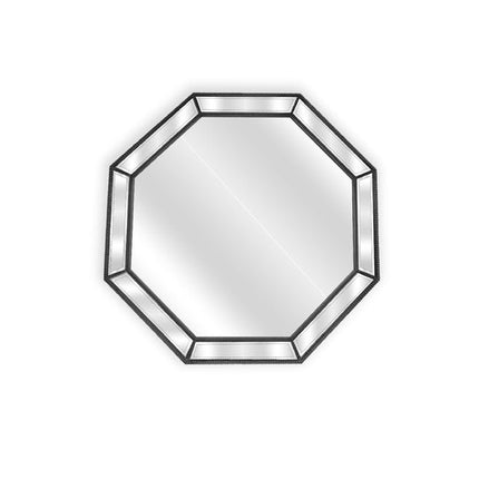 Black Beaded Framed Mirror - Octagon - 90cm x 90cm