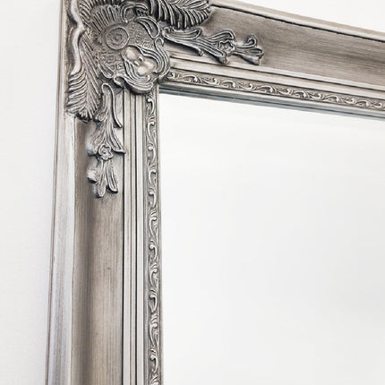 French Provincial Ornate Mirror - ANTIQUE SILVER- X Large 100cm x 190cm