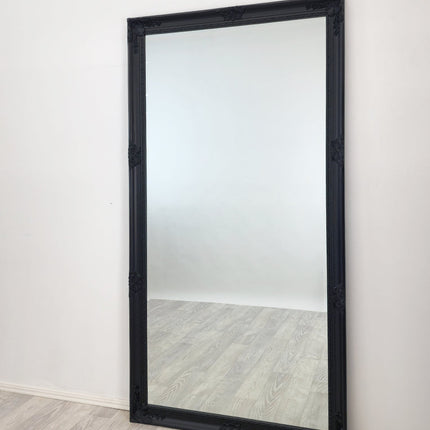 French Provincial Ornate Mirror - BLACK - X Large 100cm x 190cm