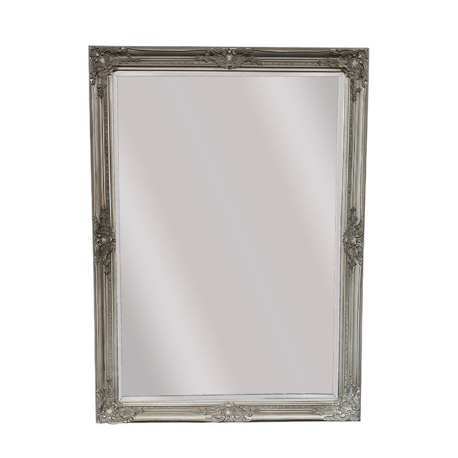 French Provincial Ornate Mirror - Antique Silver - Small 80cm x 110cm