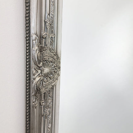 French Provincial Ornate Mirror - Antique Silver - Small 80cm x 110cm