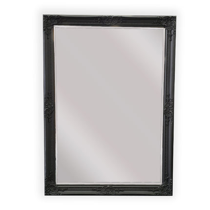 French Provincial Ornate Mirror - Black - Small  80cm x 110cm