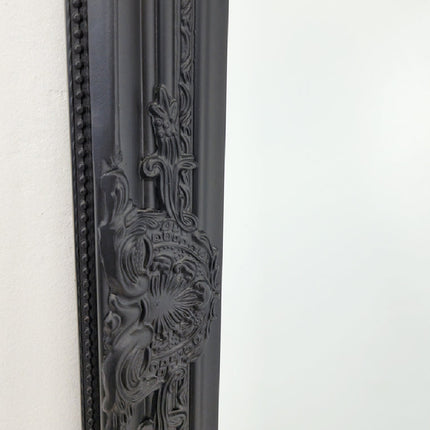 French Provincial Ornate Mirror - Black - Small  80cm x 110cm
