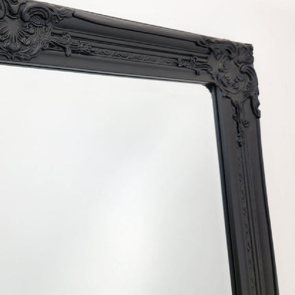 French Provincial Ornate Mirror - Black - Small  80cm x 110cm