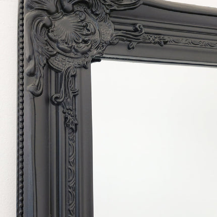 French Provincial Ornate Mirror - Black - Small  80cm x 110cm