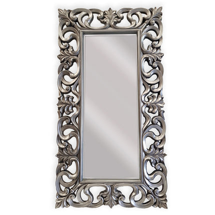 LUX Boroque Mirror - Antique Silver 91cm x 167cm