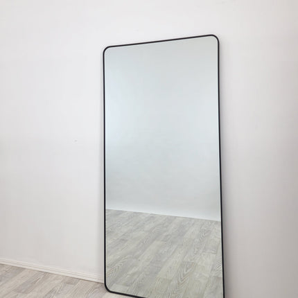 Black Metal Rectangle Mirror - Medium 80cm x 170cm